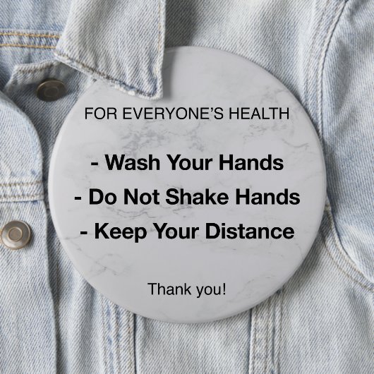 Gezondheidsvoorschriften | Ziektepreventie Ronde Button 6,0 Cm (In situ)