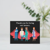 Gezondheidswerkers Arts Nurse Hero Hartelijk dank Briefkaart (Staand voorkant)