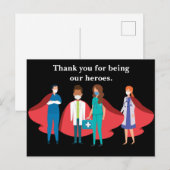 Gezondheidswerkers Arts Nurse Hero Hartelijk dank Briefkaart (Voorkant / Achterkant)