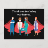 Gezondheidswerkers Arts Nurse Hero Hartelijk dank Briefkaart (Voorkant)