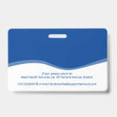 Gezondheidswerkers foto ID-streepjescode Badge (Achterkant)