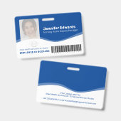 Gezondheidswerkers foto ID-streepjescode Badge (Voor- en achterkant)
