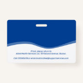 Gezondheidswerkers foto ID-streepjescode Badge (Achterkant)