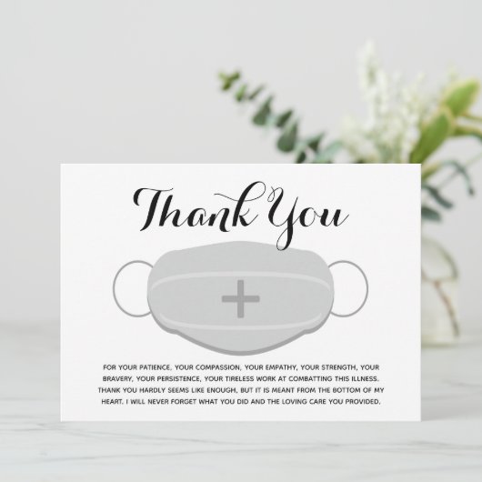 Gezondheidswerkers Hartelijk dank Bedankkaart (Staand voorkant)