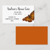 Gezondheidswerkers Home Care Butterfly White Visitekaartje (Voorkant / Achterkant)