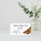 Gezondheidswerkers Home Care Butterfly White Visitekaartje (Staand voorkant)