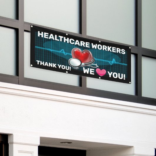 Gezondheidswerkers Spandoek (Buitenkant Gebouw)