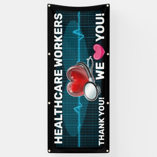 Gezondheidswerkers Spandoek (Verticaal)