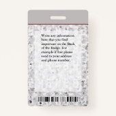 Gezondheidsziekenhuiswerker Identificatie Aangepas Badge (Achterkant)