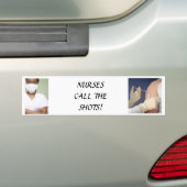 gezondheidszorg10, spuit3, VERPLEEGT DE SCHOENEN! Bumpersticker (Op auto)