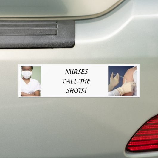 gezondheidszorg10, spuit3, VERPLEEGT DE SCHOENEN! Bumpersticker (Op auto)