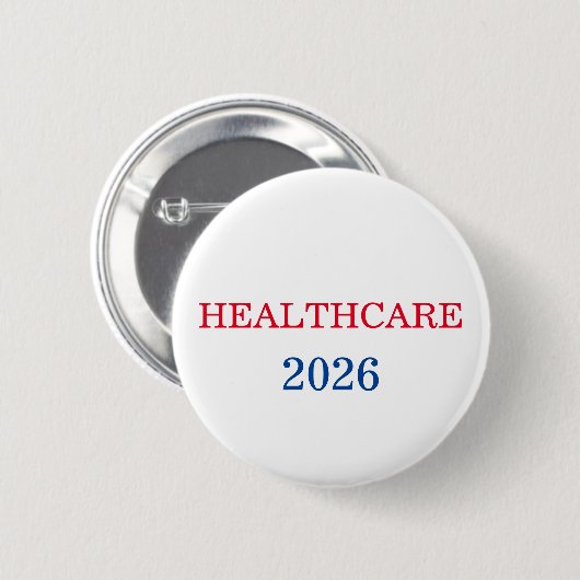 Gezondheidszorg 2026 Verkiezingscampagne Ronde Button 5,7 Cm (Voorkant /achterkant)