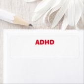 Gezondheidszorg ADHD ADD Etiket (Insitu)