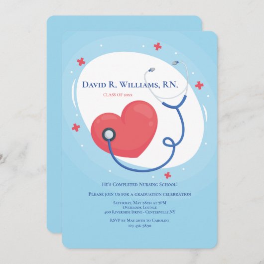 Gezondheidszorg Afstuderen Afstuderen Kaart (Voorkant / Achterkant)