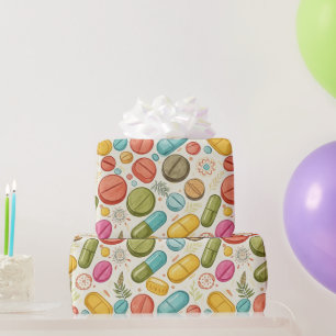 Gezondheidszorg & Apotheek Blad Boho Kleur Capsule Cadeaupapier