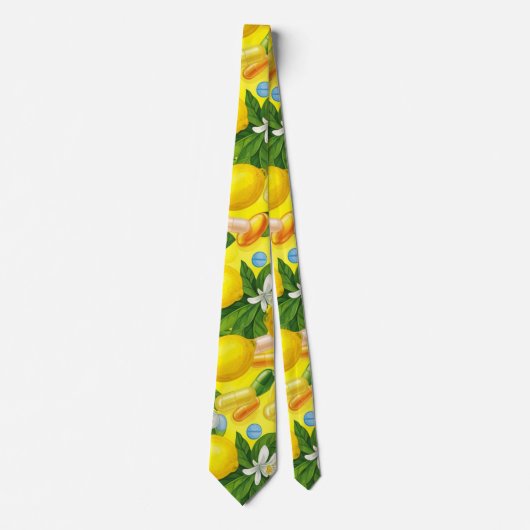 Gezondheidszorg & Apotheek Citroengeel Stropdas (Voorkant)