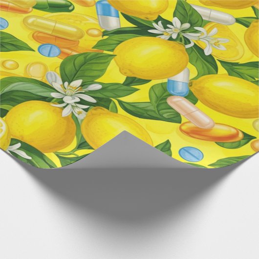 Gezondheidszorg & Apotheek Citroengele Capsule Cadeaupapier (Hoek)