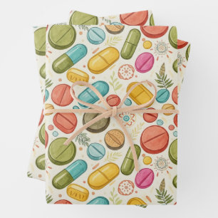 Gezondheidszorg & Apotheek Kleurrijke Boho Capsule Inpakpapier Vel