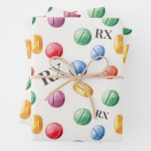 Gezondheidszorg & Apotheek Kleurrijke RX Inpakpapier Vel (In situ)