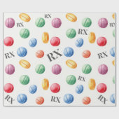 Gezondheidszorg & Apotheek Kleurrijke RX Pillen Cadeaupapier (Vlak)