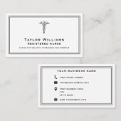 Gezondheidszorg CNA Verpleegarts Cardioloog Caduce Visitekaartje (Voorkant / Achterkant)