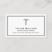 Gezondheidszorg CNA Verpleegarts Cardioloog Caduce Visitekaartje (Voorkant)