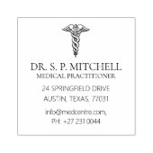 GEZONDHEIDSZORG DETAILS VAN MEDISCH PROFESSIONEEL  RUBBERSTEMPEL (Afrduk)