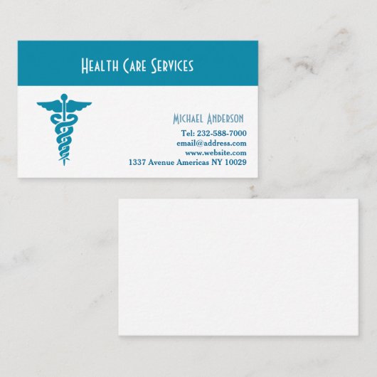 Gezondheidszorg en medische zorg visitekaartje (Voorkant / Achterkant)