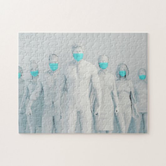 Gezondheidszorg en ziektepreventie voor medische legpuzzel (Horizontaal)