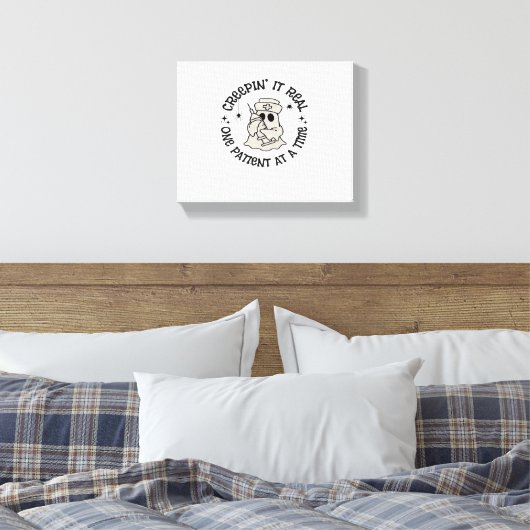 Gezondheidszorg Halloween, Creeping It Real One Pa Canvas Afdruk (Insitu (Slaapkamer))