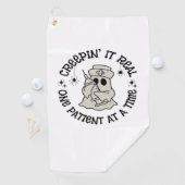 Gezondheidszorg Halloween, Creeping It Real One Pa Golfhanddoek (Insitu)