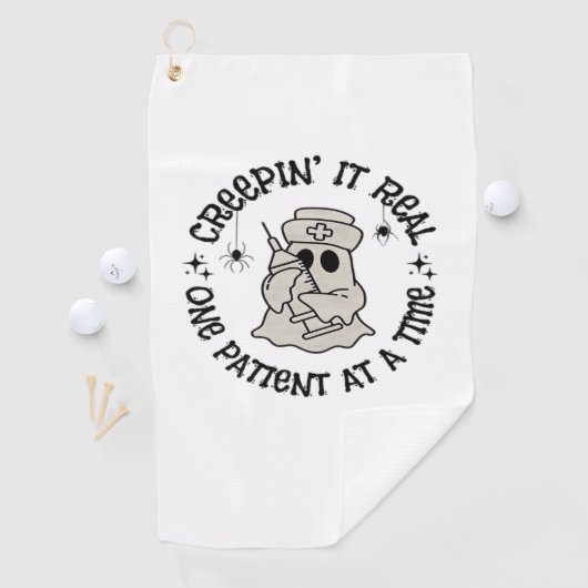 Gezondheidszorg Halloween, Creeping It Real One Pa Golfhanddoek (Insitu)