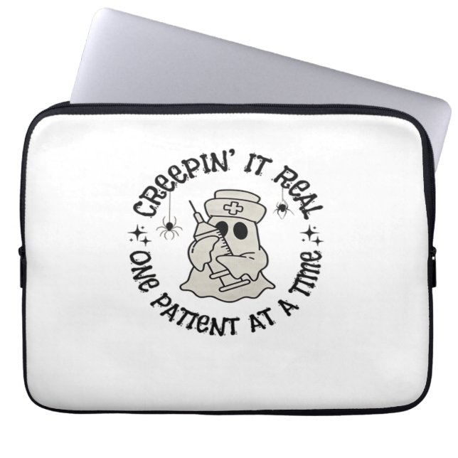 Gezondheidszorg Halloween, Creeping It Real One Pa Laptop Sleeve (Voorkant)