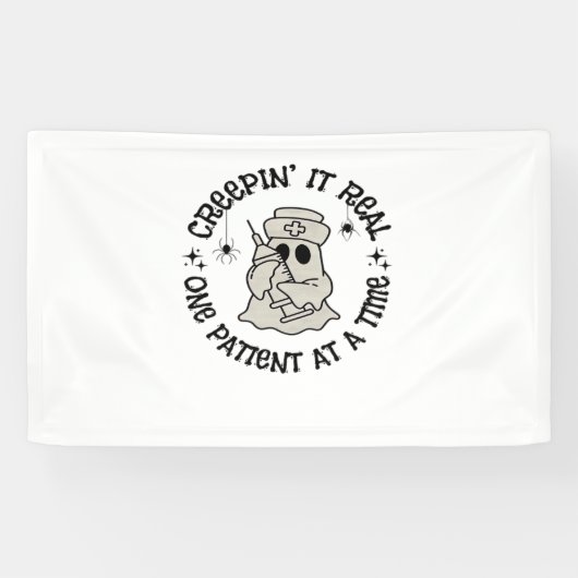 Gezondheidszorg Halloween, Creeping It Real One Pa Spandoek (Horizontaal)