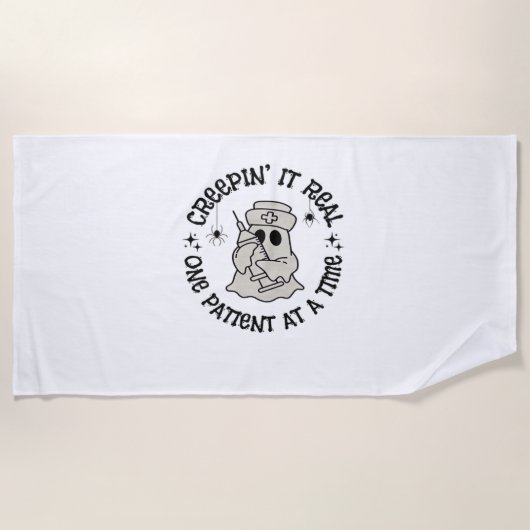 Gezondheidszorg Halloween, Creeping It Real One Pa Strandlaken (Voorkant)