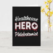 Gezondheidszorg held flebotomist verpleegkundige f kaart (Gele Bloem)