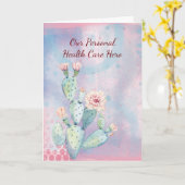 Gezondheidszorg Hero Dank u Waterverf Cactus Kaart (Gele Bloem)