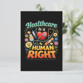 Gezondheidszorg is een mensenrecht bedankkaart (Staand voorkant)