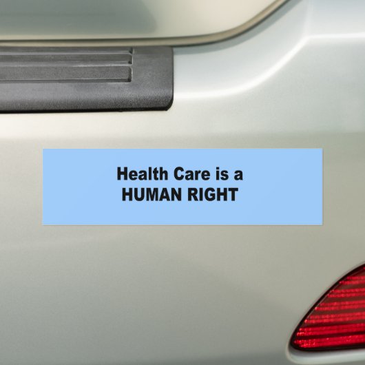 Gezondheidszorg is een mensenrecht bumpersticker (Op auto)