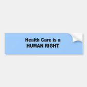 Gezondheidszorg is een mensenrecht bumpersticker (Voorkant)