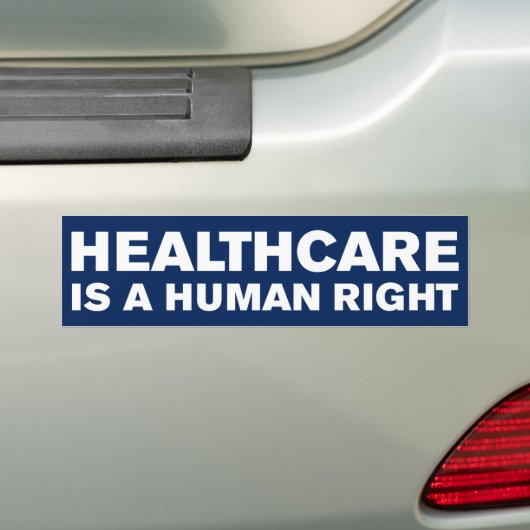 Gezondheidszorg is een mensenrecht bumpersticker (Op auto)