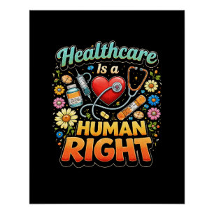 Gezondheidszorg is een mensenrecht perfect poster