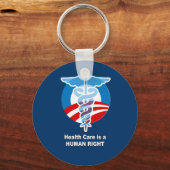 Gezondheidszorg is een mensenrecht sleutelhanger (Voorkant)
