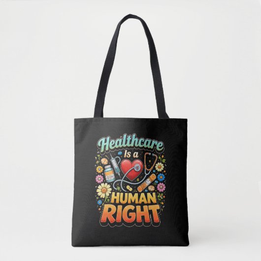 Gezondheidszorg is een mensenrecht tote bag (Voorkant)