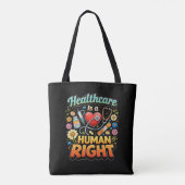 Gezondheidszorg is een mensenrecht tote bag (Achterkant)