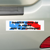 gezondheidszorg is een recht bumpersticker (Op auto)