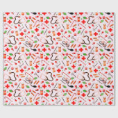 Gezondheidszorg Kerstcadeau Cadeaupapier (Vlak)