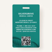 Gezondheidszorg Medisch Hart Logo Groene Foto Verp Badge (Achterkant)