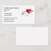 Gezondheidszorg Medische hart Visitekaartjes (Voorkant / Achterkant)