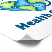Gezondheidszorg op de wereldgezondheidsdag voor ie poster (Hoek)